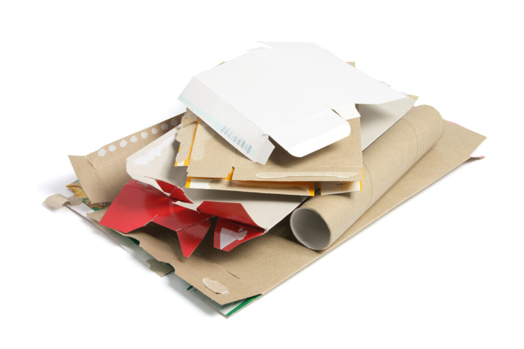 Cardboard Boxes on Isolated White Background